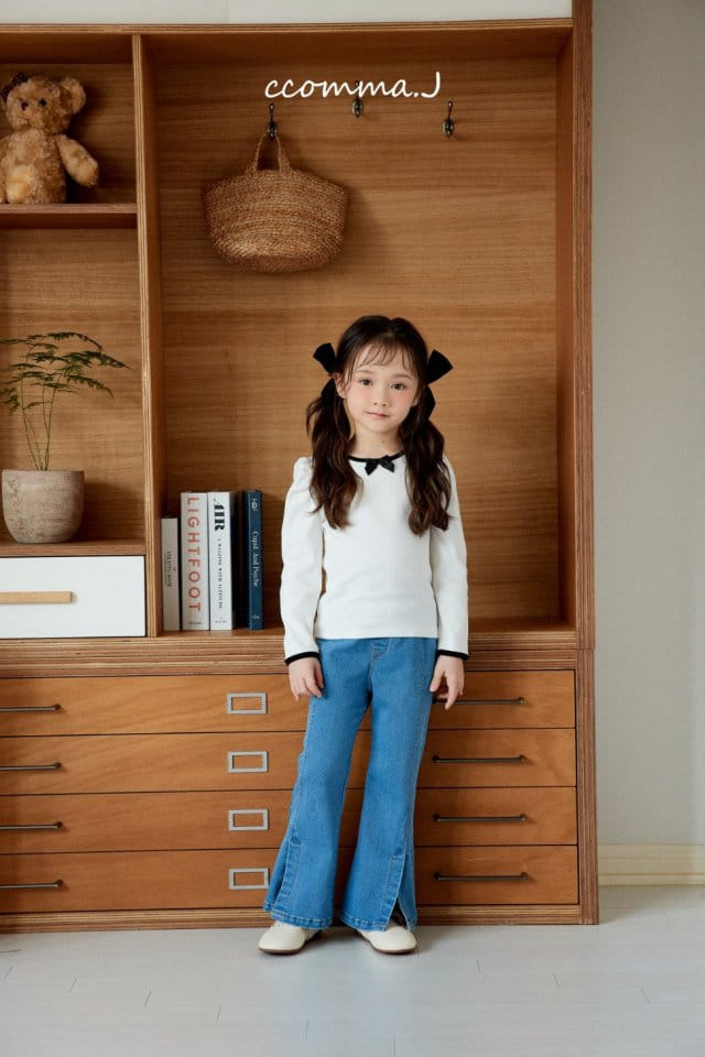 Ccommaj - Korean Children Fashion - #kidzfashiontrend - Dodo Ribbon Tee - 2