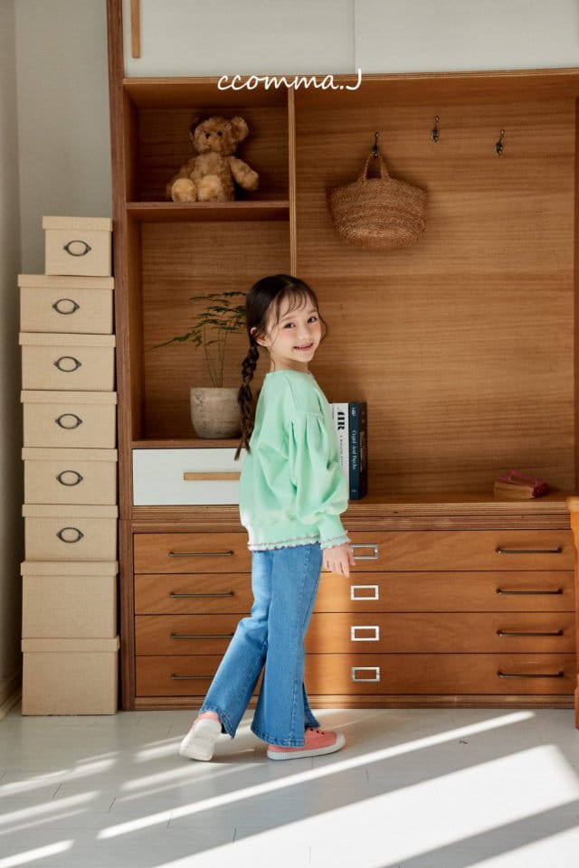 Ccommaj - Korean Children Fashion - #magicofchildhood - Ribbon Slit Sweatshirt - 4