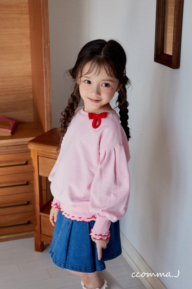 Ccommaj - Korean Children Fashion - #toddlerclothing - Ribbon Slit Sweatshirt - 7
