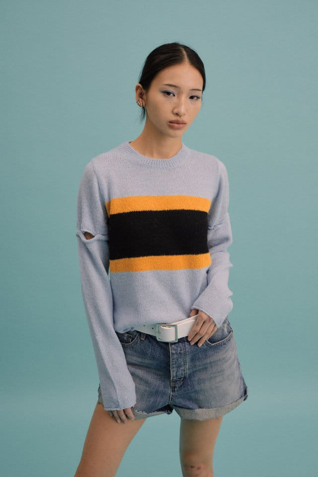 Charlotte - Korean Women Fashion - #womensfashion - Short Sleeve Connect Knit