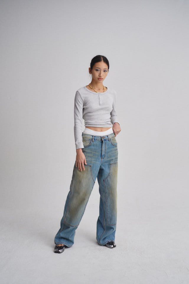 Charlotte - Korean Women Fashion - #womensfashion - 972 Capender Blue Denim Pants - 2