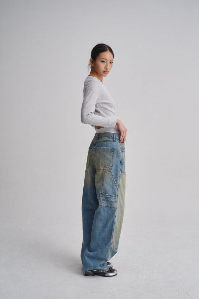 Charlotte - Korean Women Fashion - #womensfashion - 972 Capender Blue Denim Pants - 6
