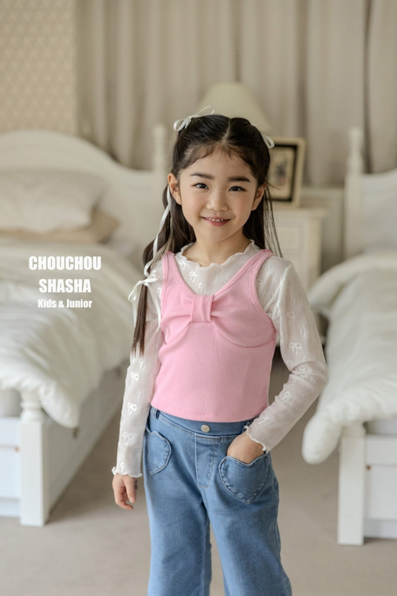 Chouchou Shasha - Korean Children Fashion - #childofig - Ribbon Lace Tee - 7