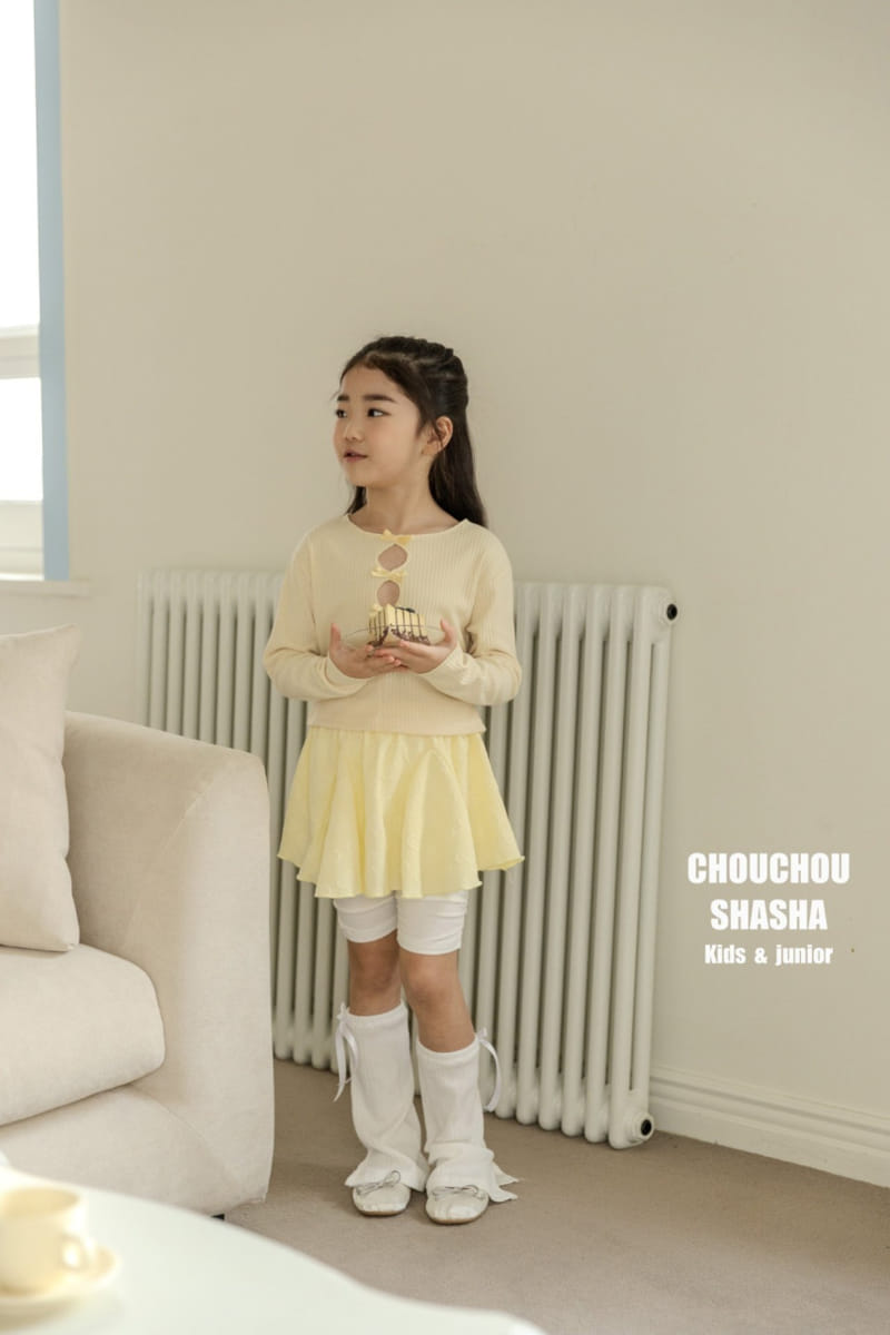Chouchou Shasha - Korean Children Fashion - #prettylittlegirls - Charlotte Ribbon Tee - 4