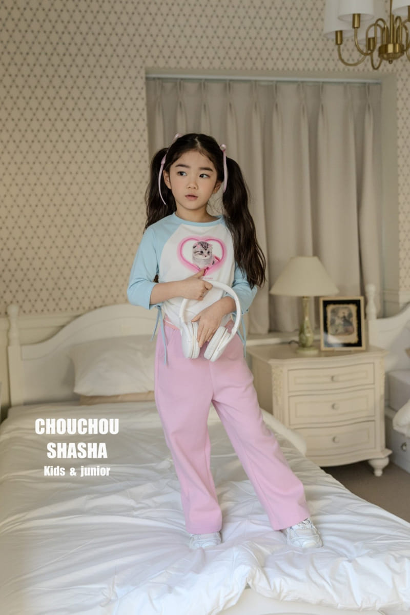 Chouchou Shasha - Korean Children Fashion - #childofig - Mew Raglan Tee - 4