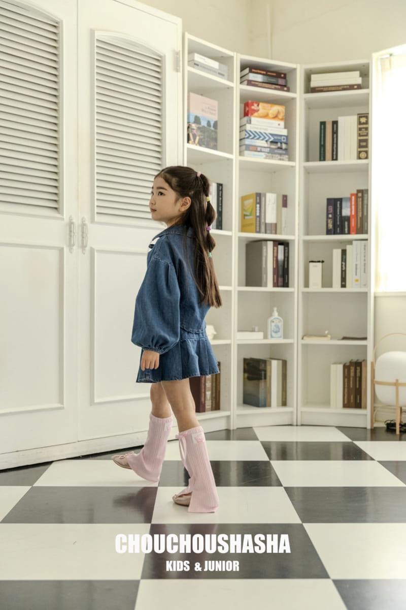 Chouchou Shasha - Korean Children Fashion - #childrensboutique - Denim Bolero Jacket - 10