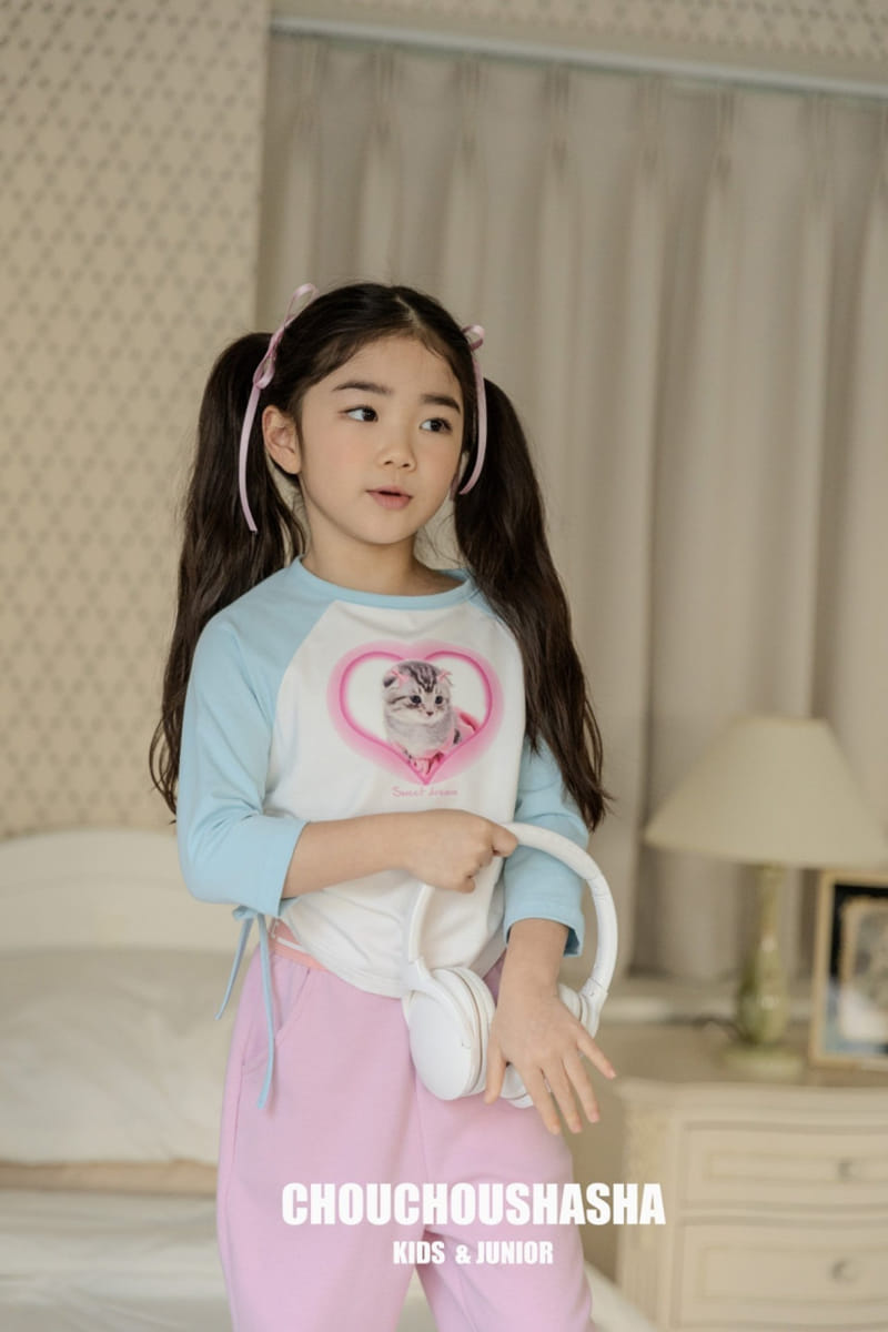 Chouchou Shasha - Korean Children Fashion - #designkidswear - Mew Raglan Tee - 5