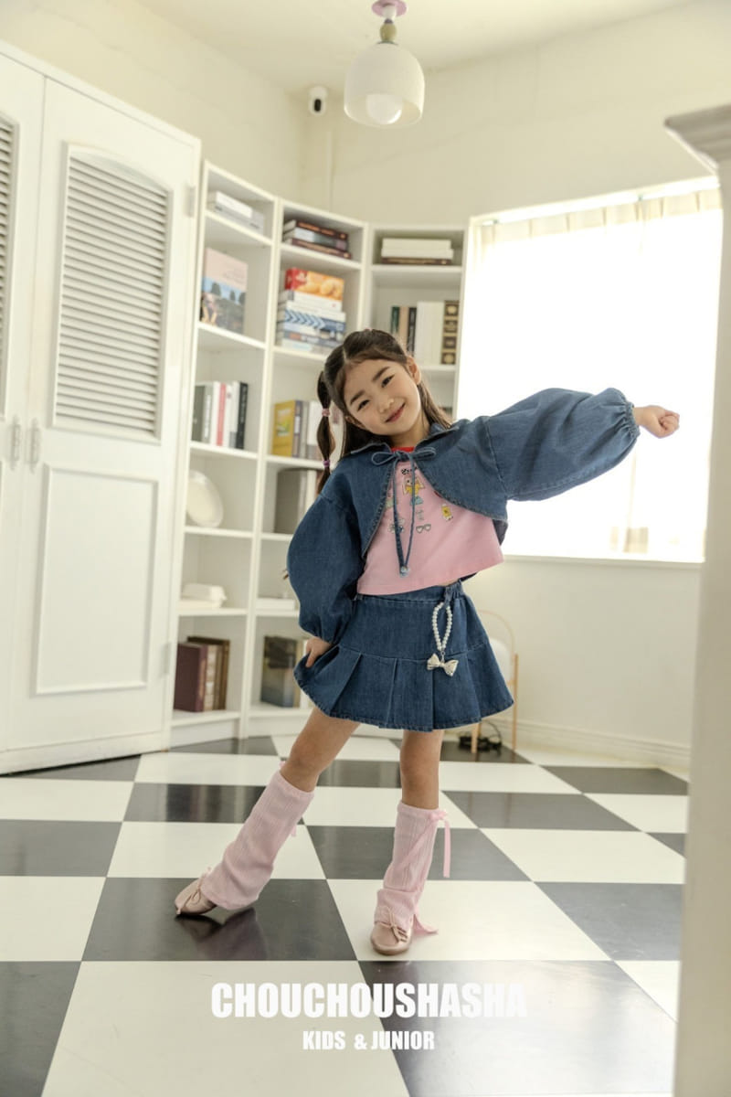 Chouchou Shasha - Korean Children Fashion - #designkidswear - Denim Bolero Jacket - 11
