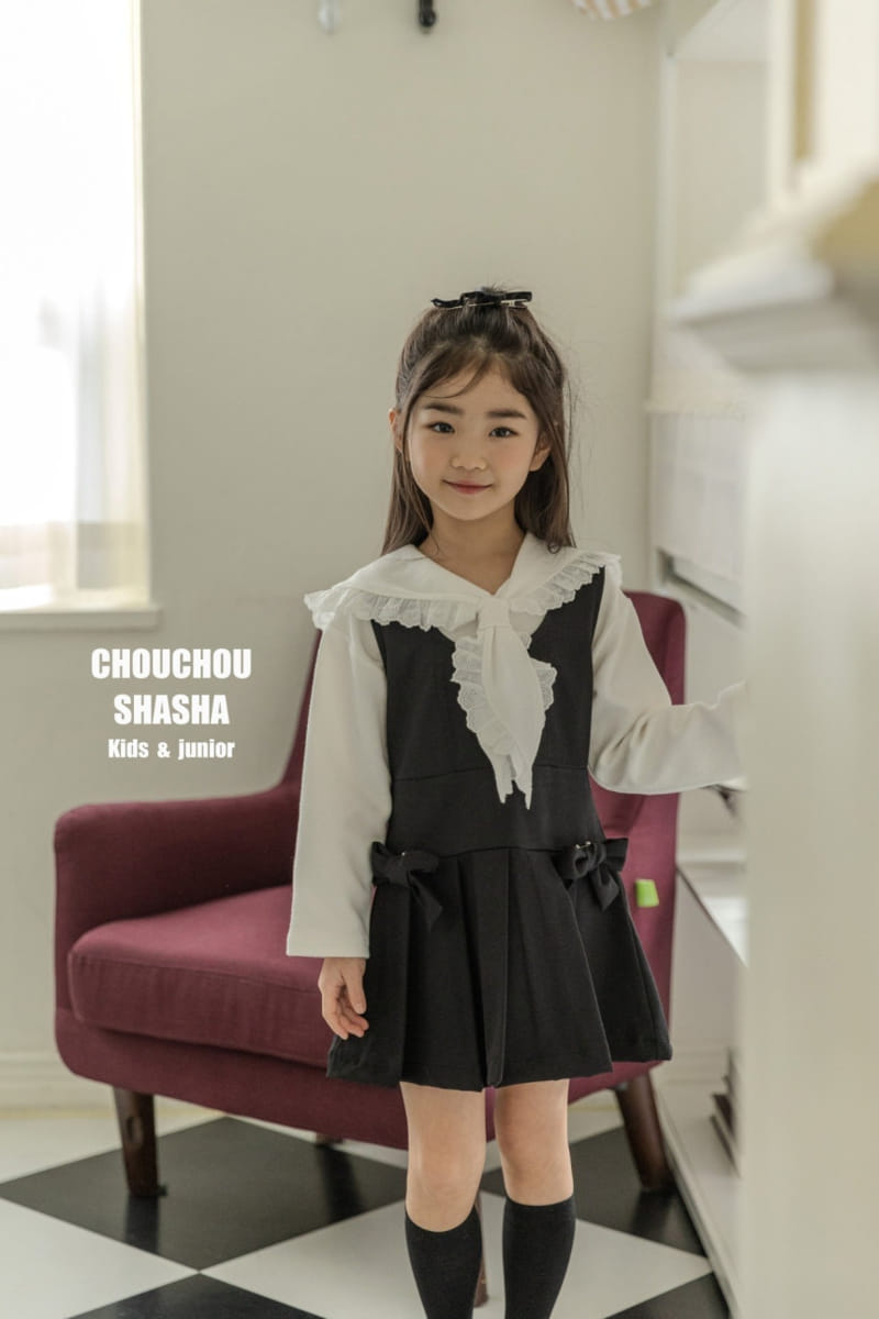 Chouchou Shasha - Korean Children Fashion - #discoveringself - Lace Skirt Tie Shirt - 11