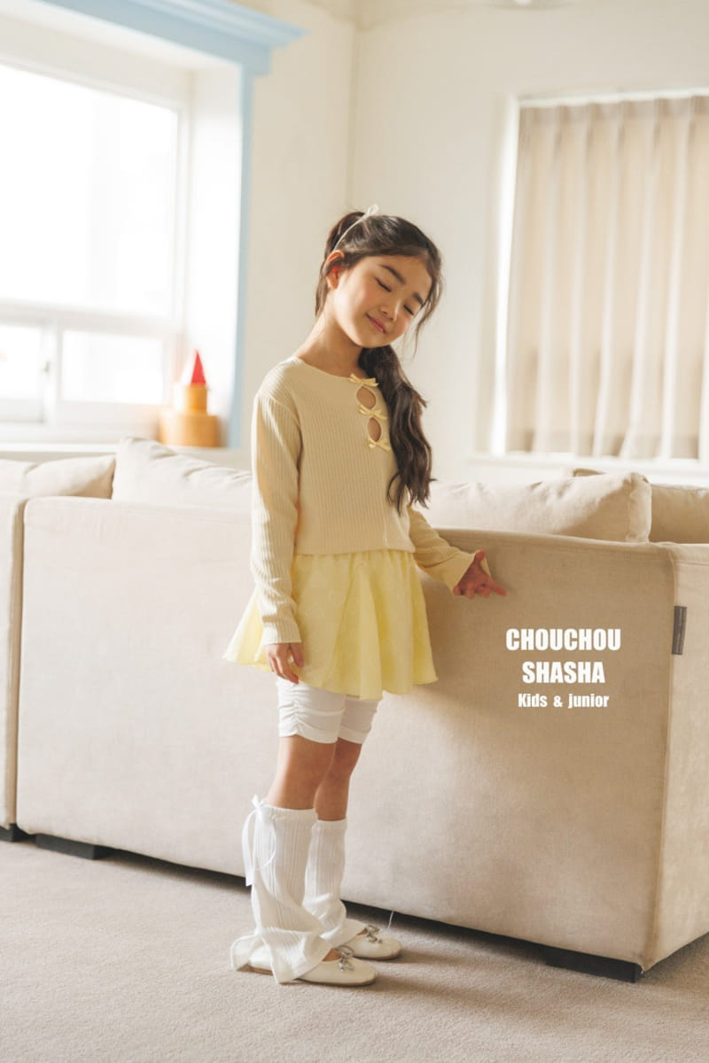 Chouchou Shasha - Korean Children Fashion - #fashionkids - Charlotte Ribbon Tee - 9