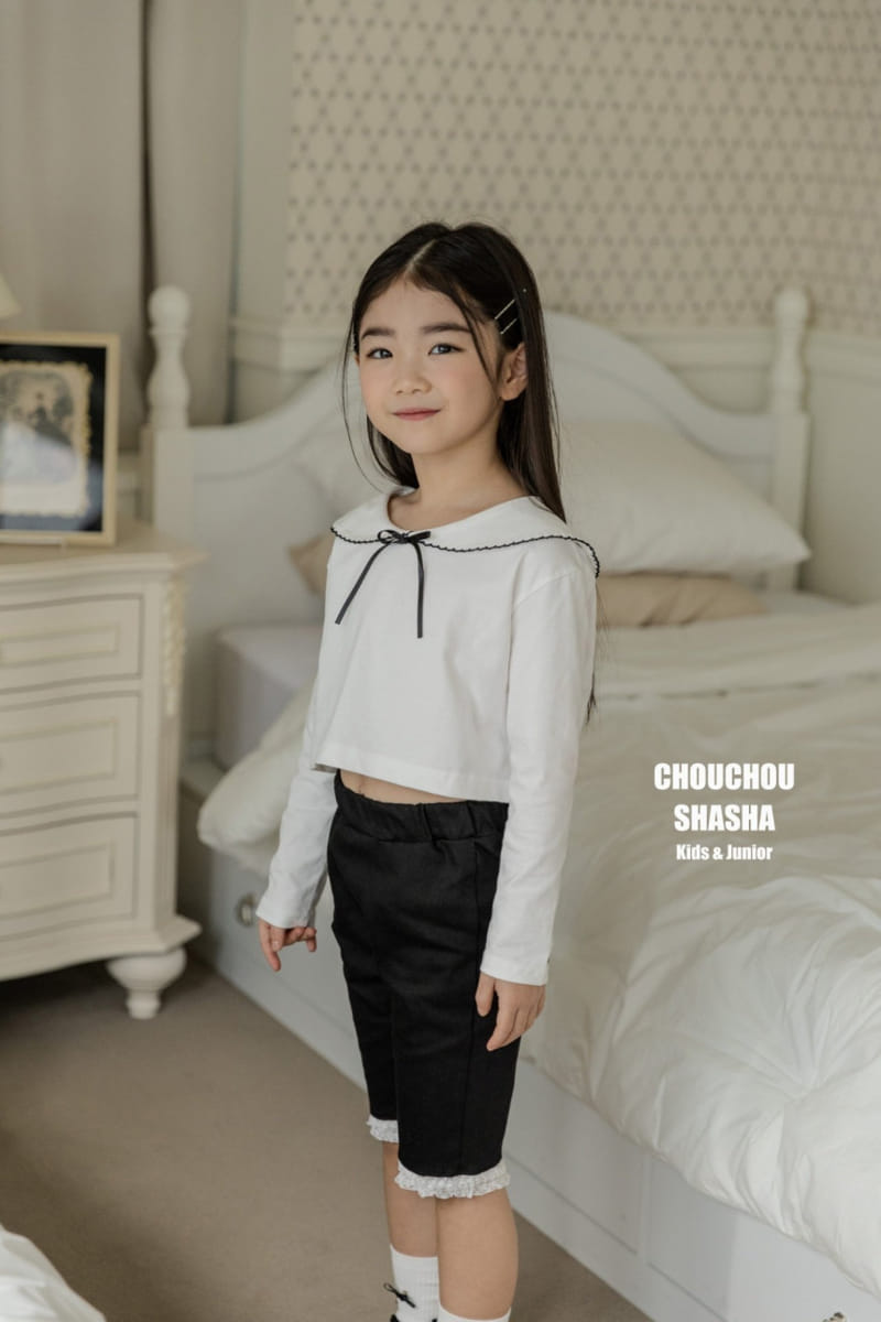 Chouchou Shasha - Korean Children Fashion - #fashionkids - Miu Collar Tee - 3