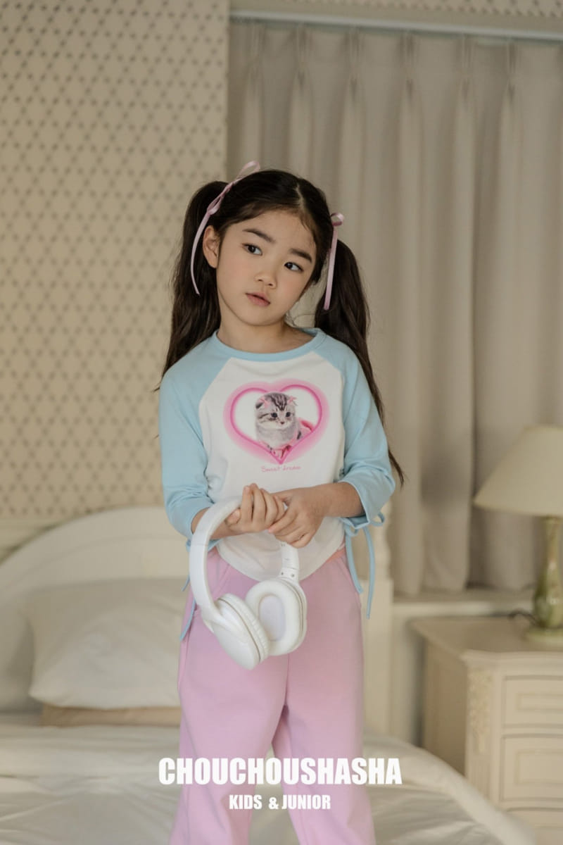 Chouchou Shasha - Korean Children Fashion - #kidsshorts - Mew Raglan Tee - 8