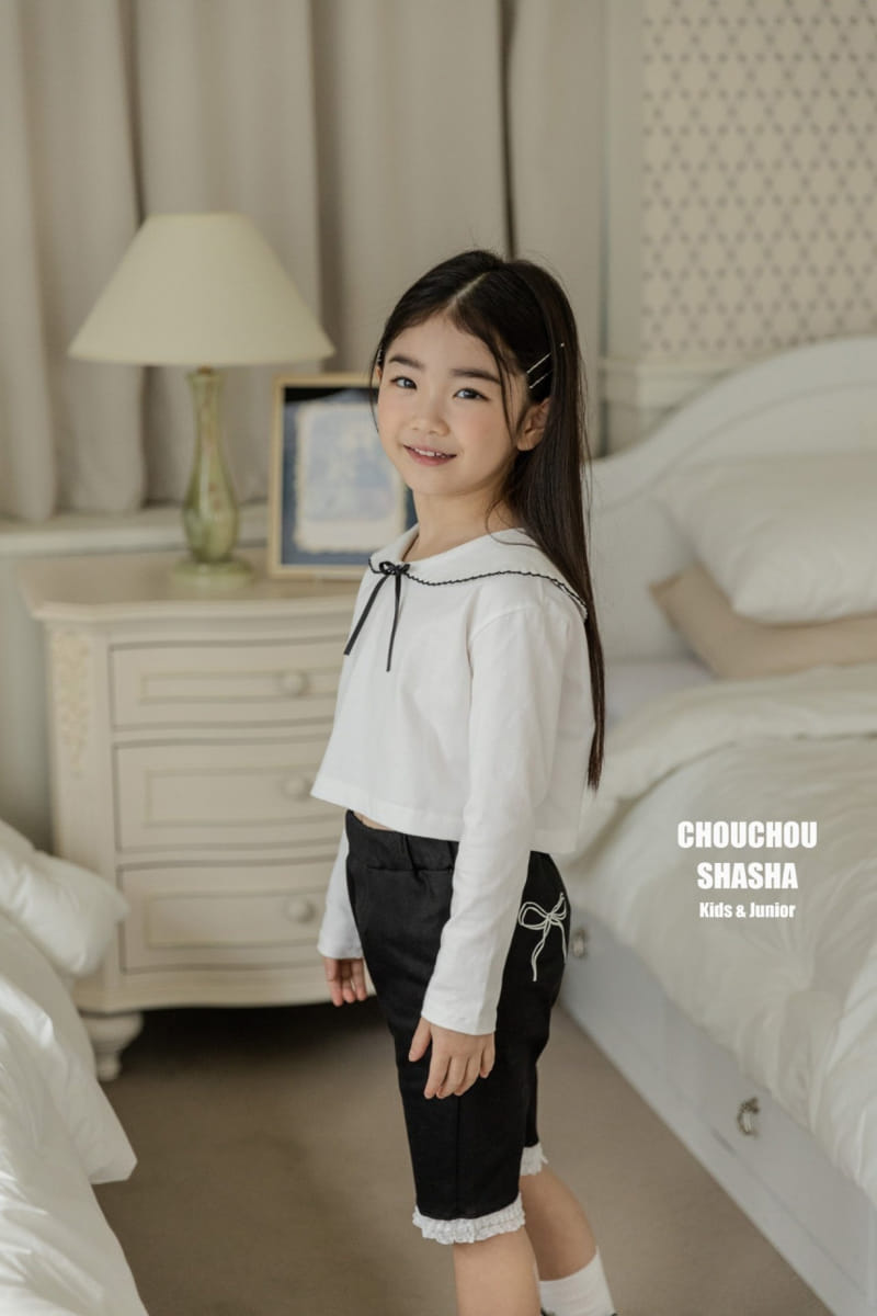 Chouchou Shasha - Korean Children Fashion - #fashionkids - Miu Collar Tee - 4