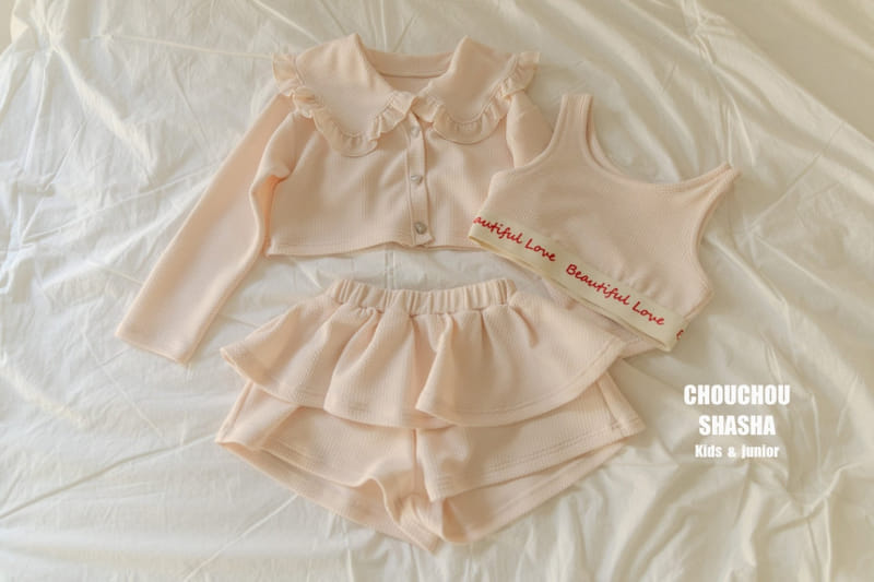 Chouchou Shasha - Korean Children Fashion - #kidsshorts - Beautiful Top Bottom Set 