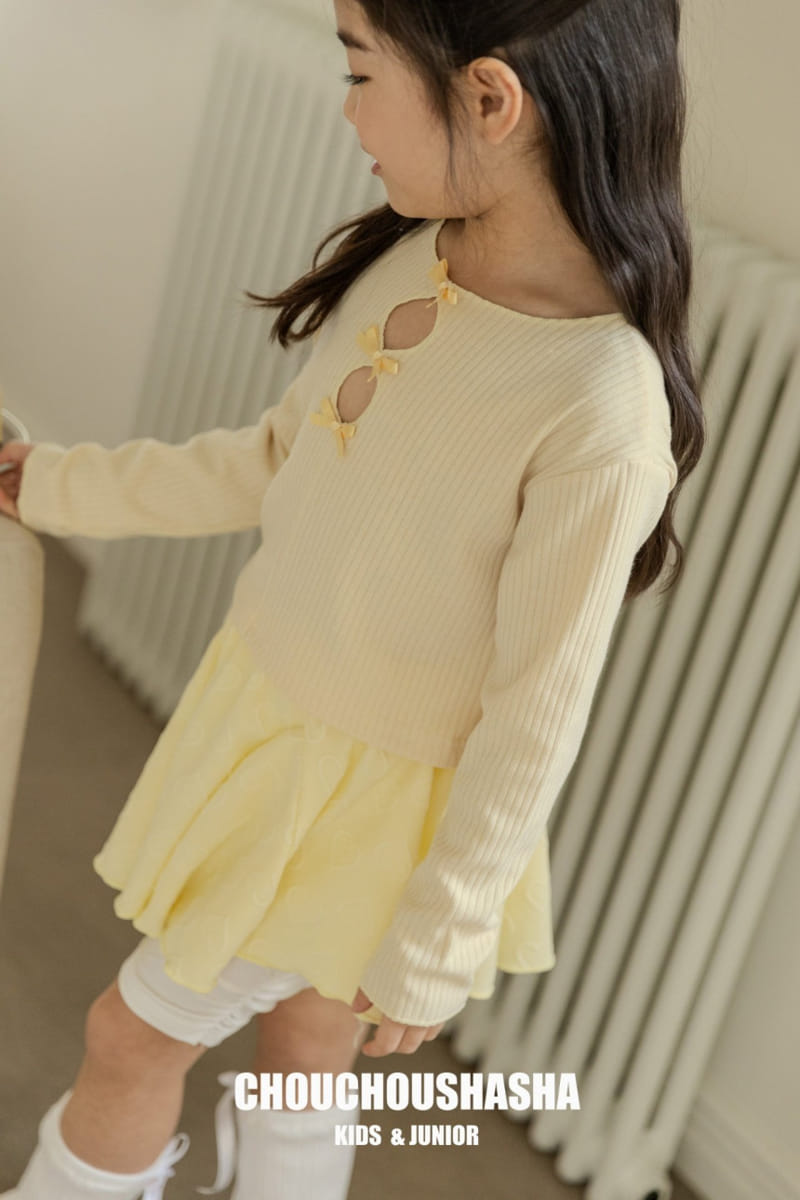 Chouchou Shasha - Korean Children Fashion - #kidsstore - Charlotte Ribbon Tee - 11