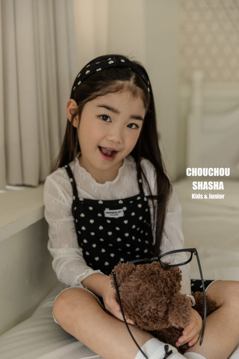 Chouchou Shasha - Korean Children Fashion - #kidsstore - Loving U Top Bottom Hair Band Set  - 4