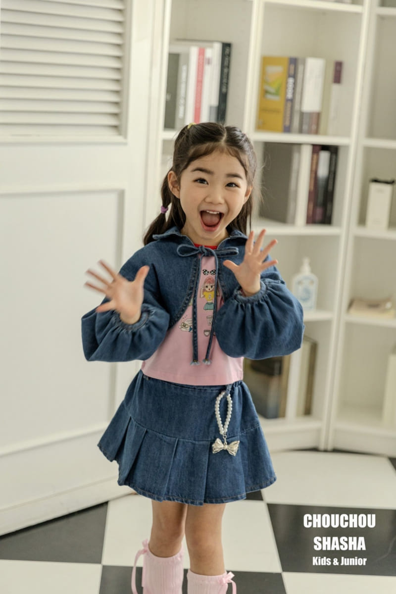Chouchou Shasha - Korean Children Fashion - #magicofchildhood - Denim Bolero Jacket - 3