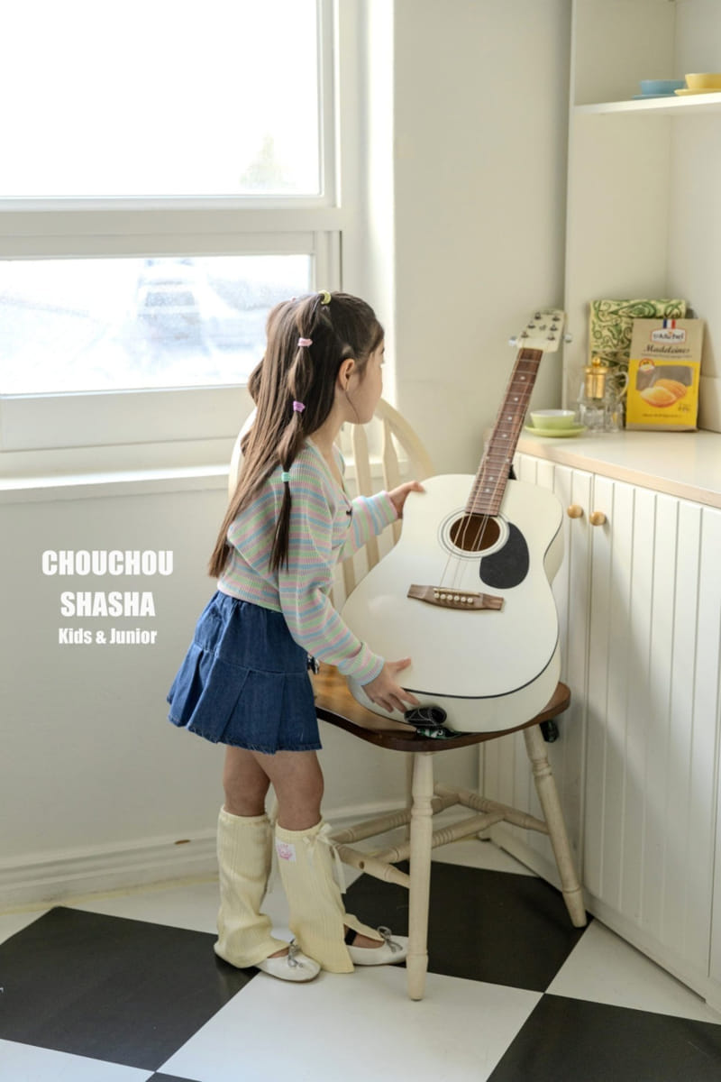 Chouchou Shasha - Korean Children Fashion - #minifashionista - Denim Wrinkle Skirt - 6