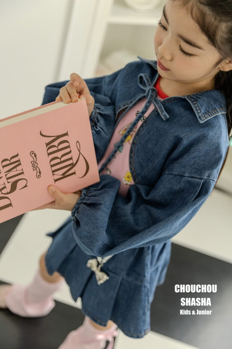 Chouchou Shasha - Korean Children Fashion - #magicofchildhood - Denim Bolero Jacket - 4