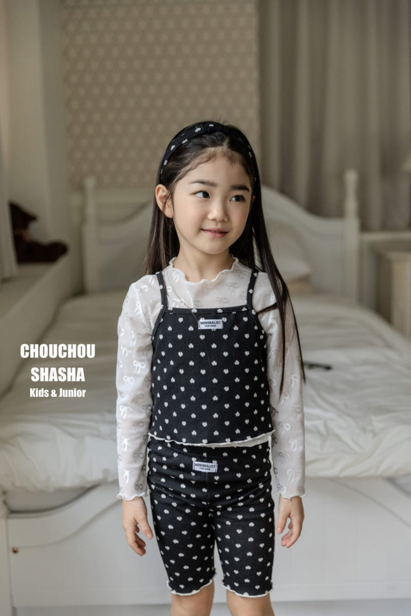 Chouchou Shasha - Korean Children Fashion - #toddlerclothing - Loving U Top Bottom Hair Band Set  - 11