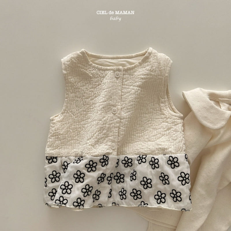Ciel De Maman - Korean Children Fashion - #childrensboutique - Flower Vest - 7