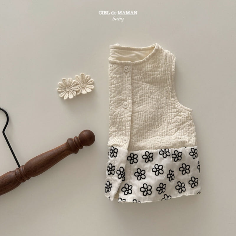 Ciel De Maman - Korean Children Fashion - #designkidswear - Flower Vest - 8