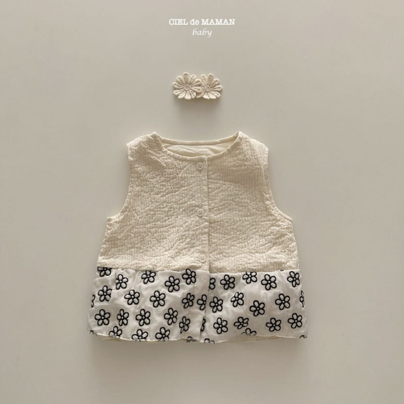 Ciel De Maman - Korean Children Fashion - #prettylittlegirls - Flower Vest - 2