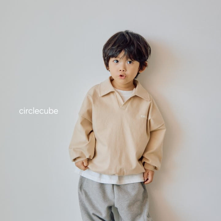 Circle Cube - Korean Children Fashion - #littlefashionista - Terry Collar Tee