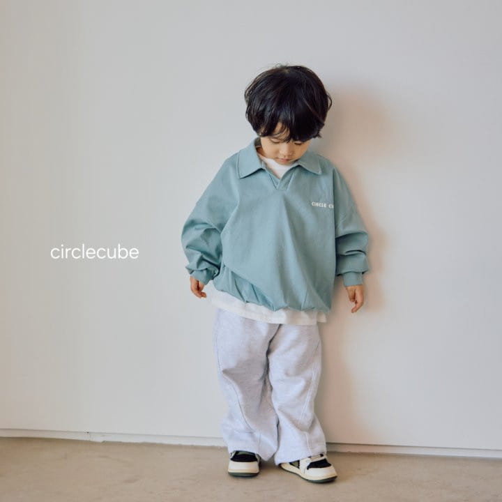 Circle Cube - Korean Children Fashion - #toddlerclothing - Terry Collar Tee - 6