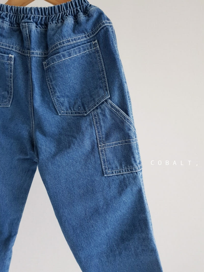 Cobalt - Korean Children Fashion - #kidsstore - Carpenter Denim Pants - 3