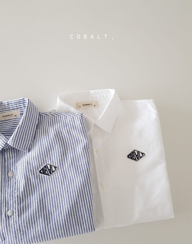 Cobalt - Korean Children Fashion - #minifashionista - C Embroidery Shirt - 3