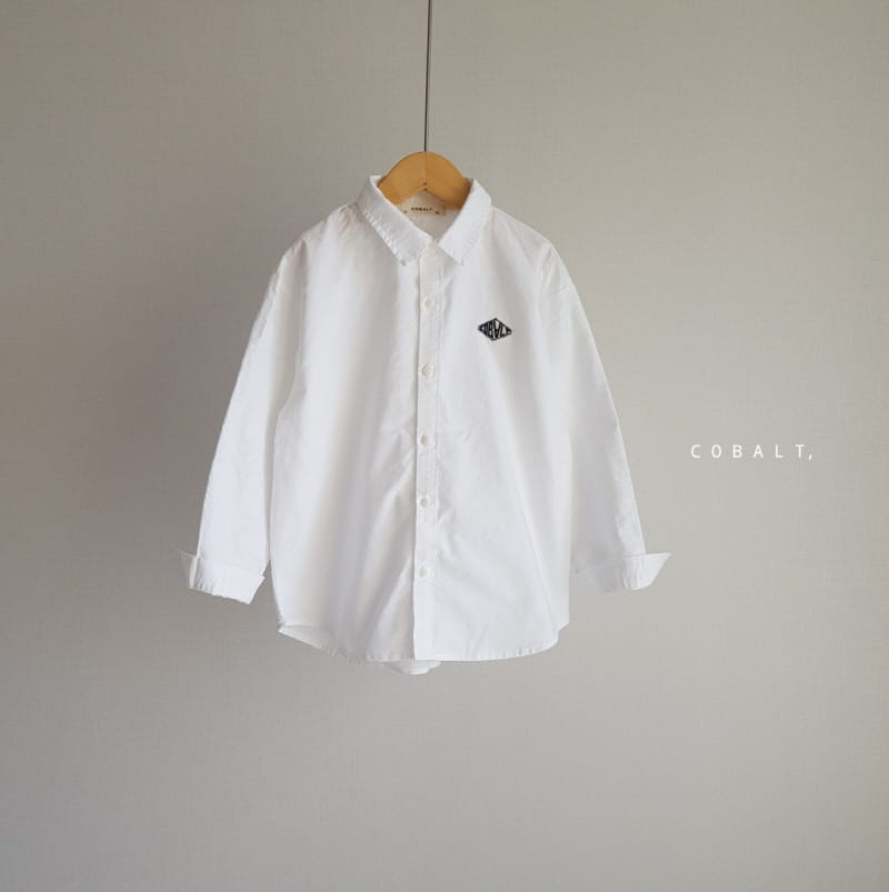 Cobalt - Korean Children Fashion - #minifashionista - C Embroidery Shirt - 4