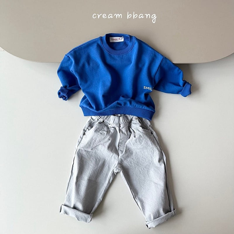 Cream Bbang - Korean Children Fashion - #childofig - Smile Sweatshirt - 6