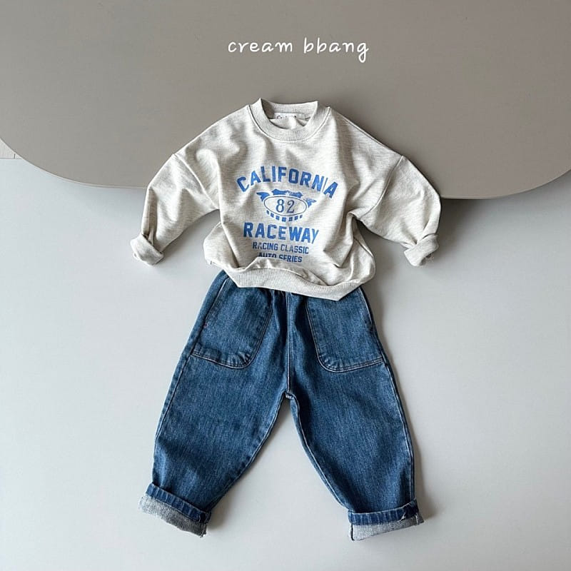 Cream Bbang - Korean Children Fashion - #childofig - Denim Slim Baggy - 8