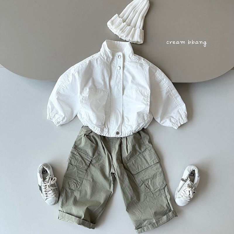 Cream Bbang - Korean Children Fashion - #childofig - Gunbbang Wide Pants - 6