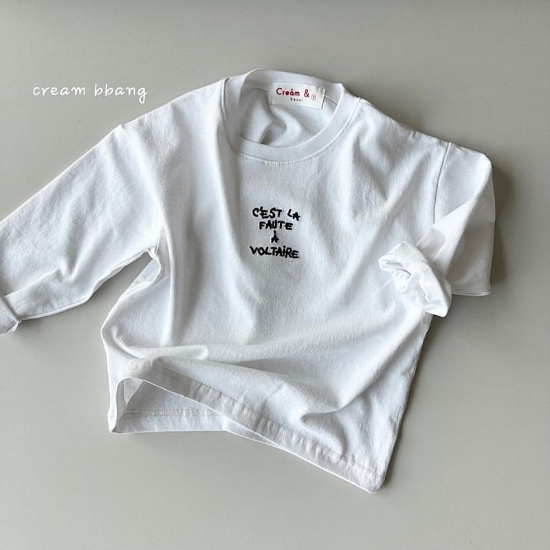 Cream Bbang - Korean Children Fashion - #childrensboutique - Bonne Embroidery Single Tee - 5