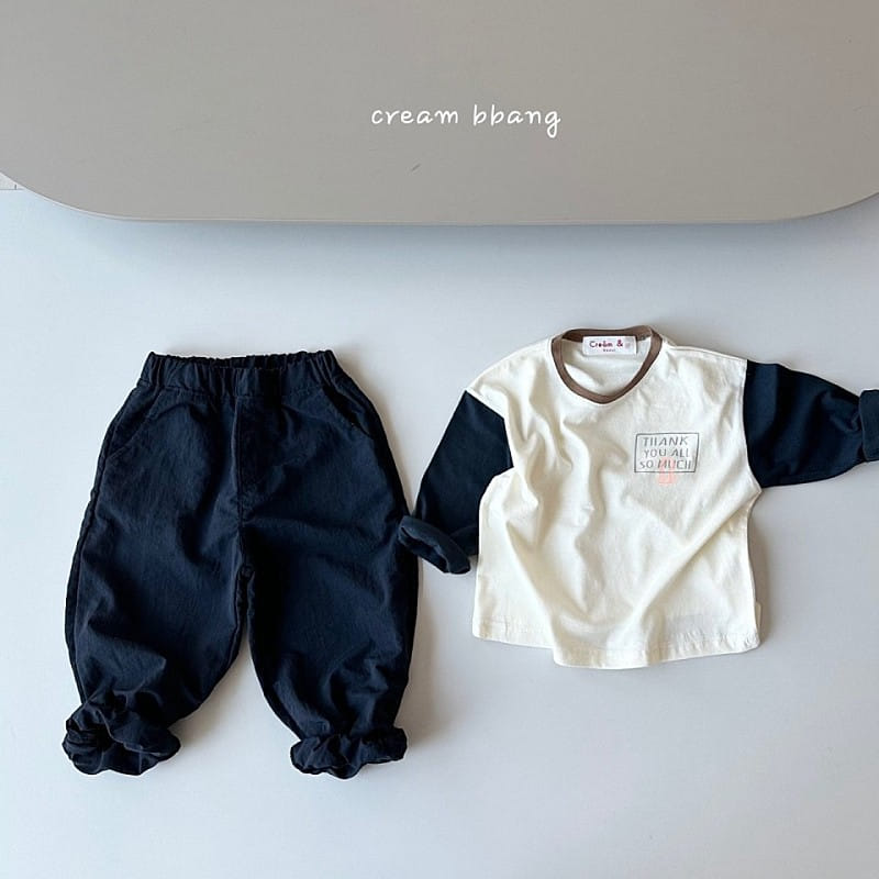 Cream Bbang - Korean Children Fashion - #designkidswear - Thank You Color Single Tee - 4