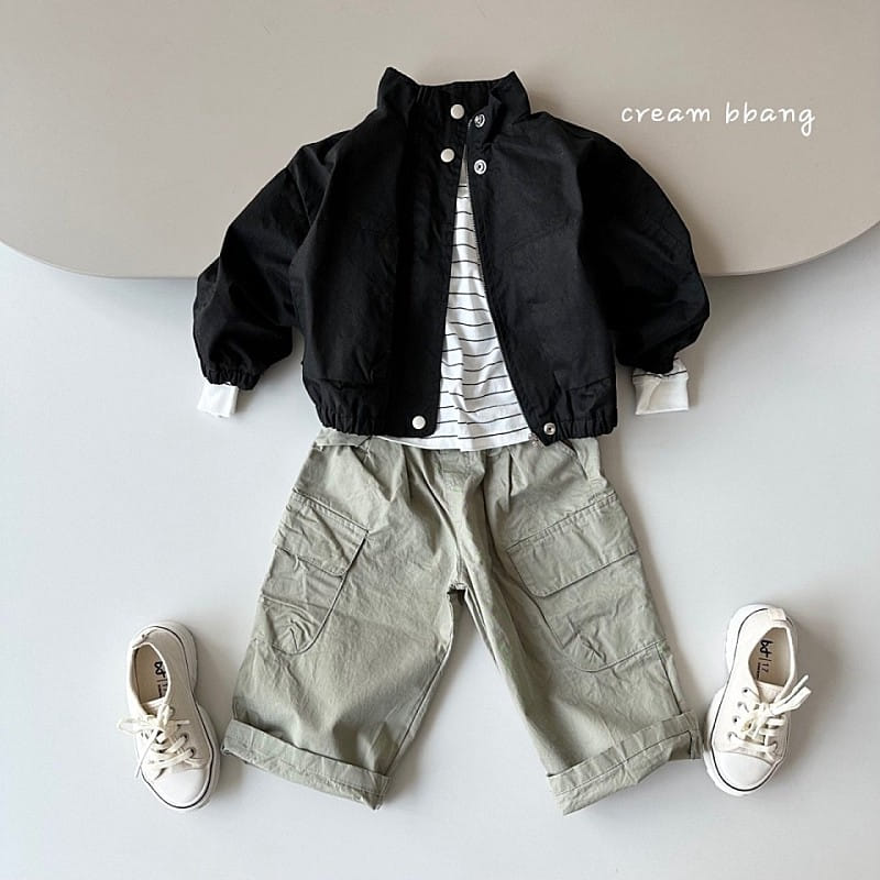 Cream Bbang - Korean Children Fashion - #discoveringself - Gunbbang Wide Pants - 10