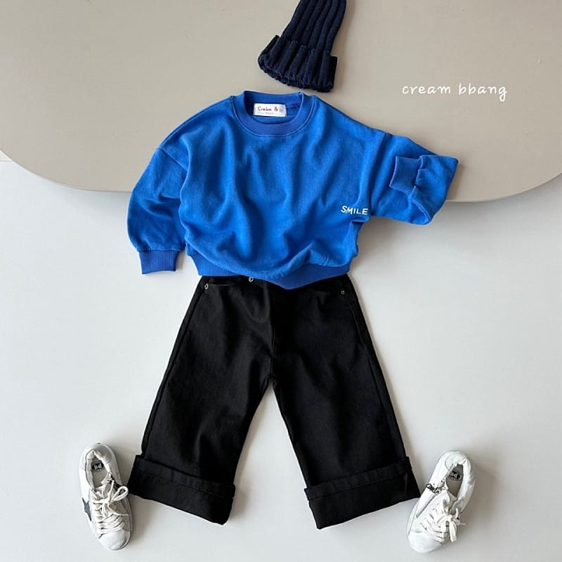 Cream Bbang - Korean Children Fashion - #fashionkids - Smile Sweatshirt - 10
