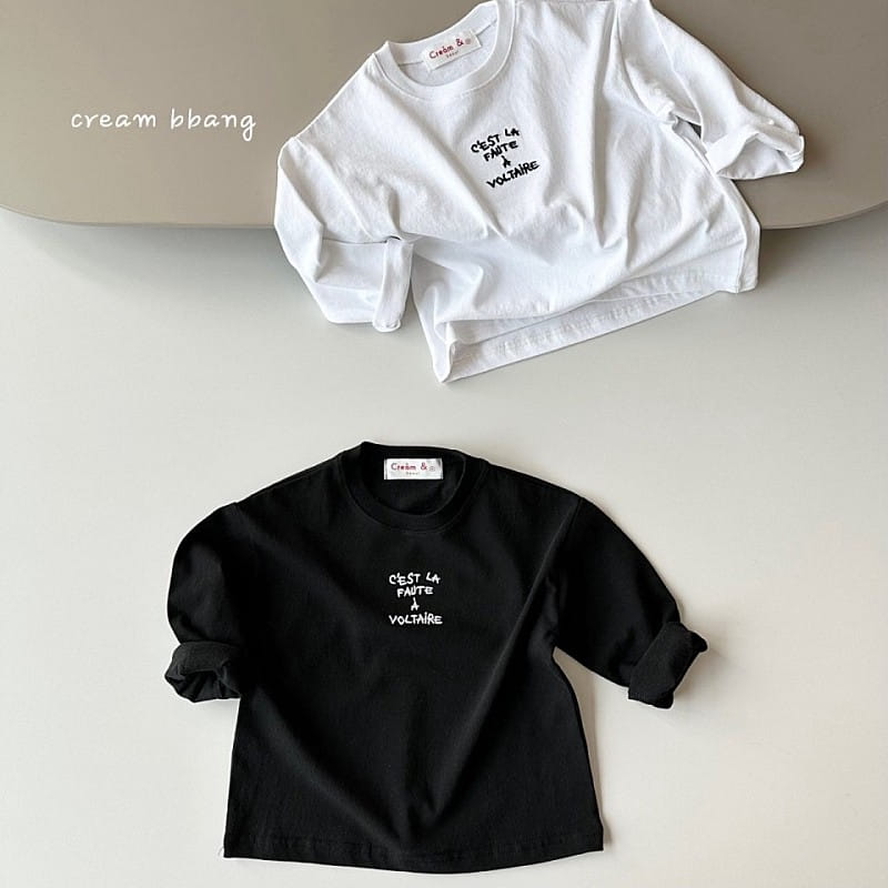 Cream Bbang - Korean Children Fashion - #fashionkids - Bonne Embroidery Single Tee - 8