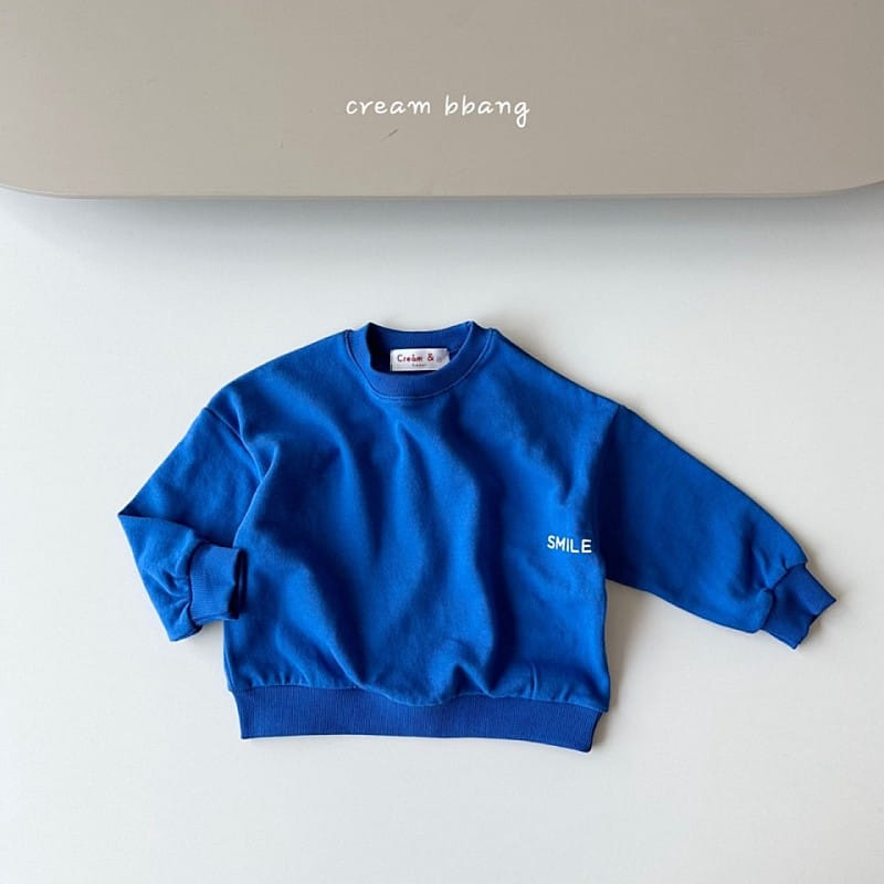 Cream Bbang - Korean Children Fashion - #kidsshorts - Smile Sweatshirt - 11
