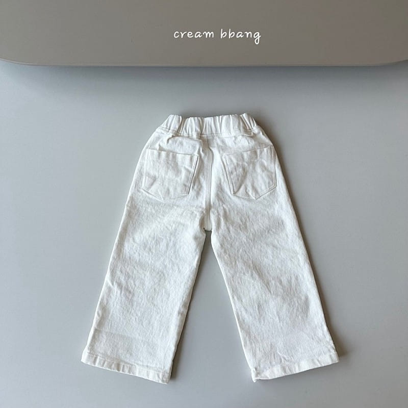 Cream Bbang - Korean Children Fashion - #kidsshorts - Simple C Wide Pants