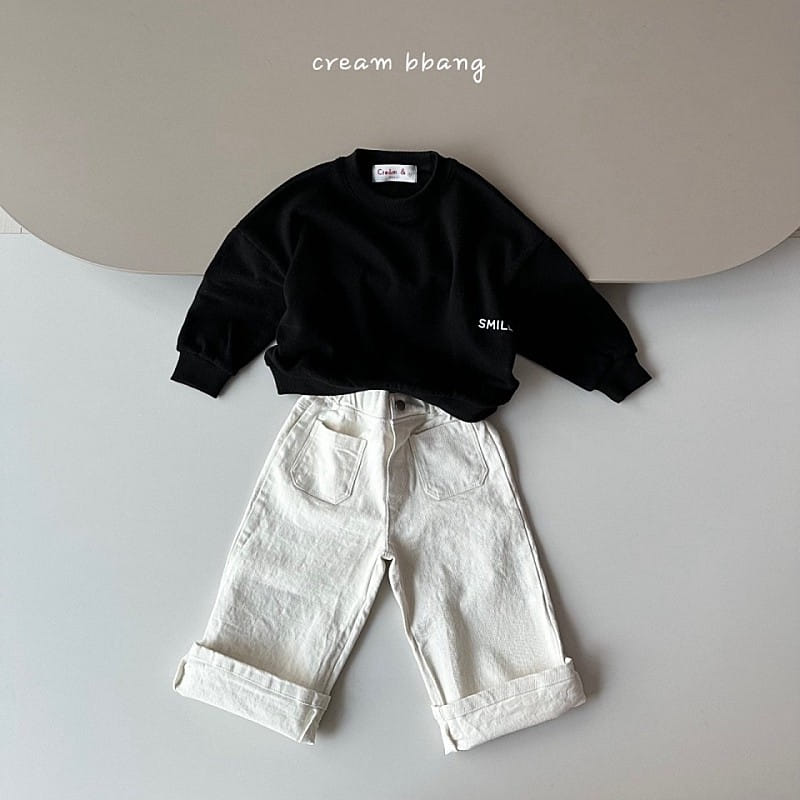 Cream Bbang - Korean Children Fashion - #kidzfashiontrend - Half Open C Straight Pants - 5