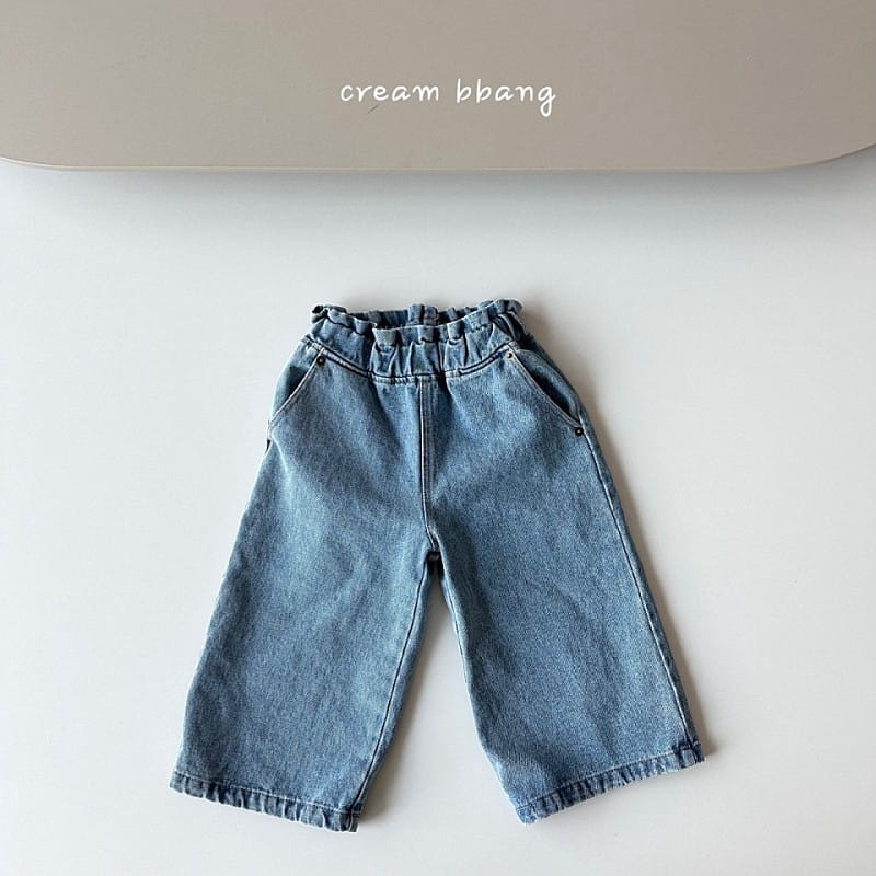 Cream Bbang - Korean Children Fashion - #magicofchildhood - Selling Wide Denim - 7