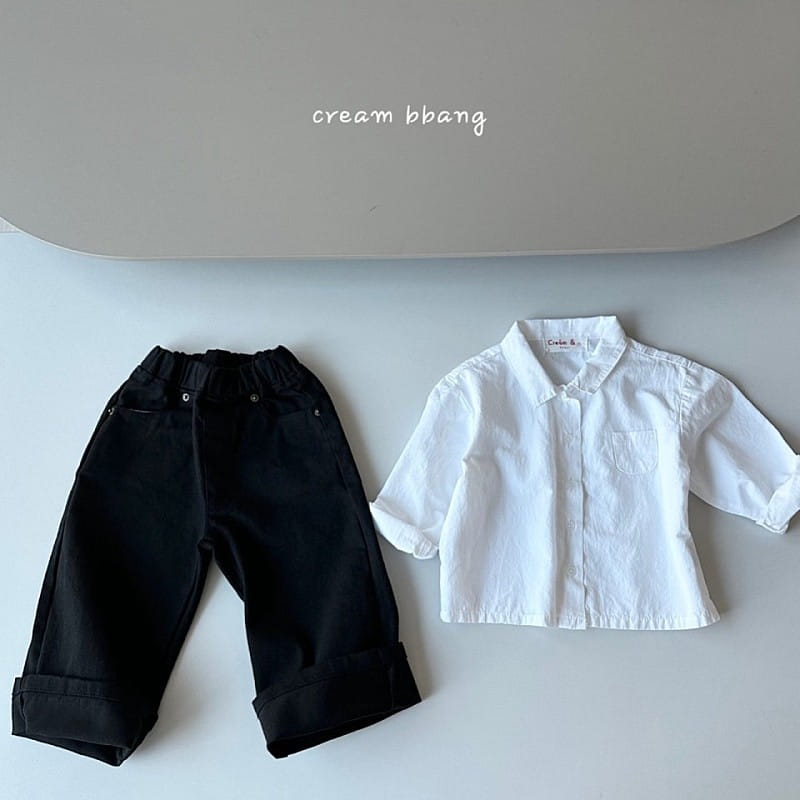 Cream Bbang - Korean Children Fashion - #magicofchildhood - Simple C Wide Pants - 6