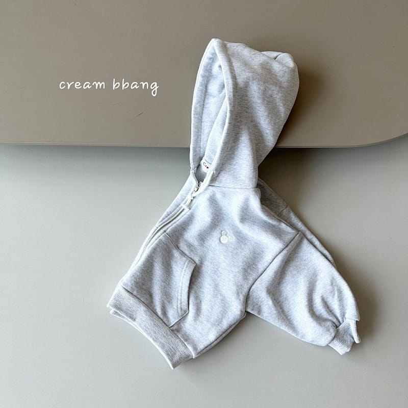 Cream Bbang - Korean Children Fashion - #magicofchildhood - Embroidery Hoody Zip Up - 5