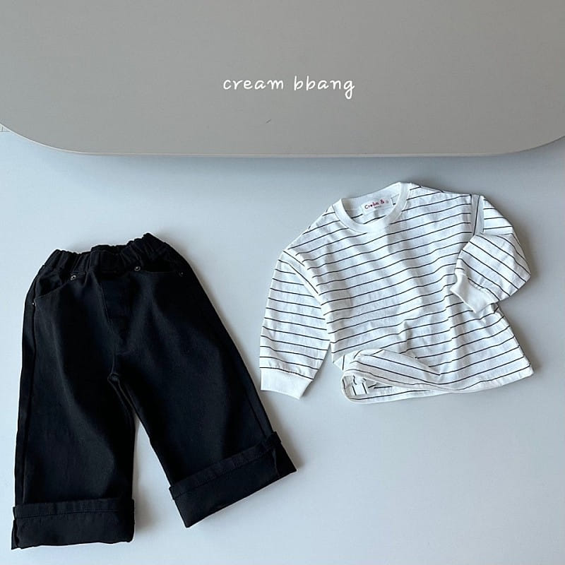 Cream Bbang - Korean Children Fashion - #minifashionista - Banding ST Tee - 2