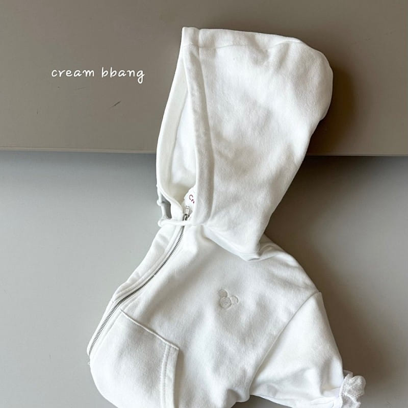 Cream Bbang - Korean Children Fashion - #minifashionista - Embroidery Hoody Zip Up - 6