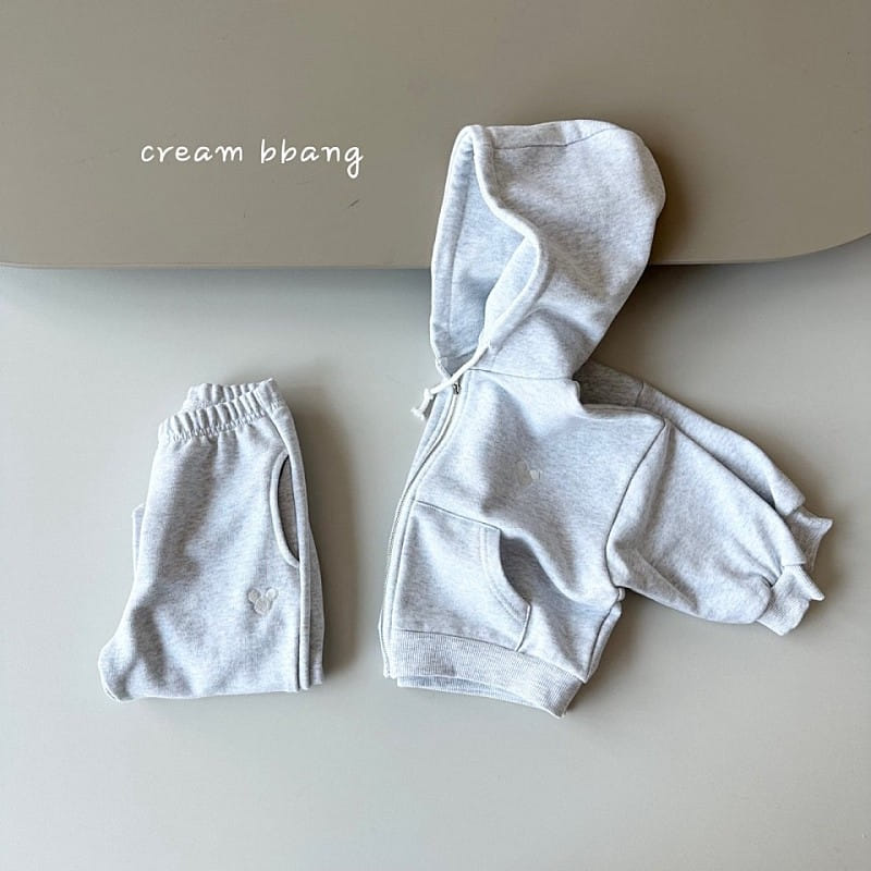 Cream Bbang - Korean Children Fashion - #prettylittlegirls - Embroidery Hoody Zip Up - 7