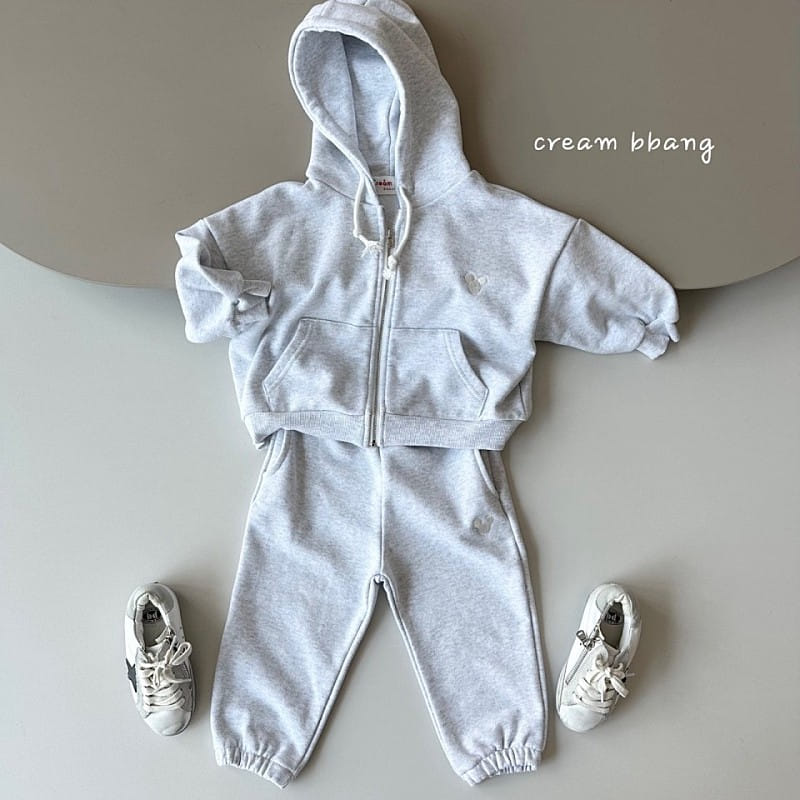 Cream Bbang - Korean Children Fashion - #stylishchildhood - Embroidery Hoody Zip Up - 10